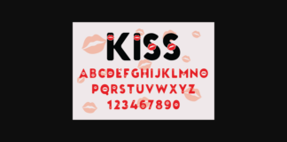 Kiss Font Poster 1