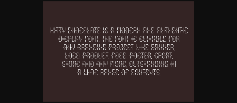Kitty Chocolate Font Poster 6