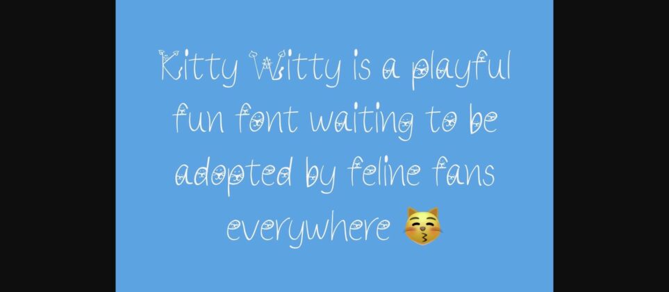 Kitty Witty Font Poster 4