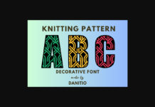 Knitting Pattern Font Poster 1