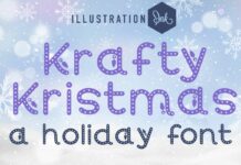 Krafty Kristmas Font Poster 1