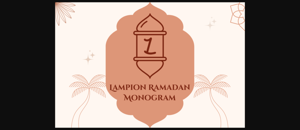 Lampion Ramadan Monogram Font Poster 3