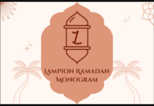 Lampion Ramadan Monogram Font Poster 1