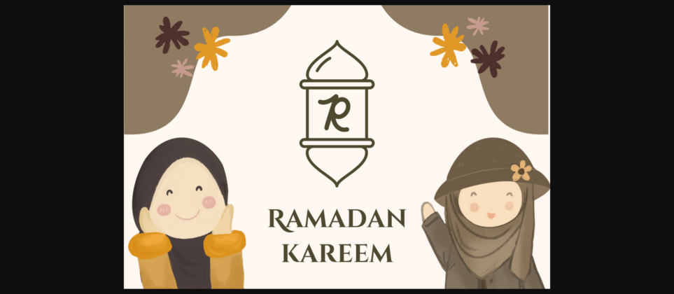 Lampion Ramadan Monogram Font Poster 5