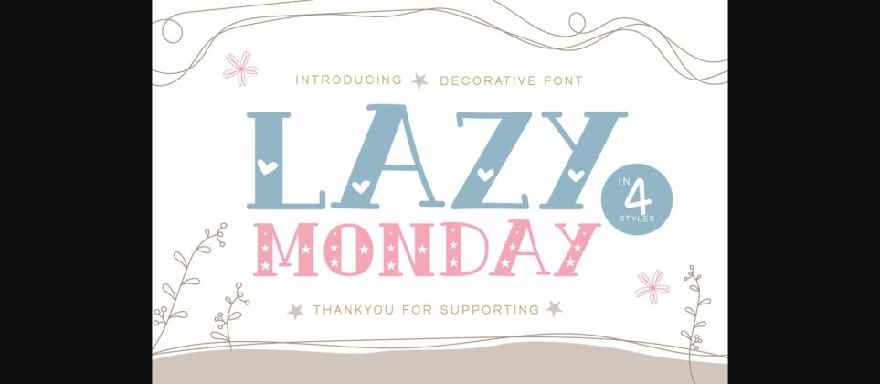 Lazy Monday Font Poster 3