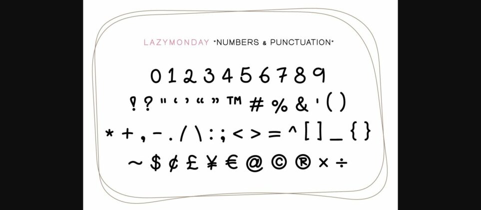 Lazy Monday Font Poster 7