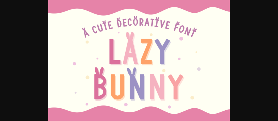 Lazy Bunny Font Poster 3
