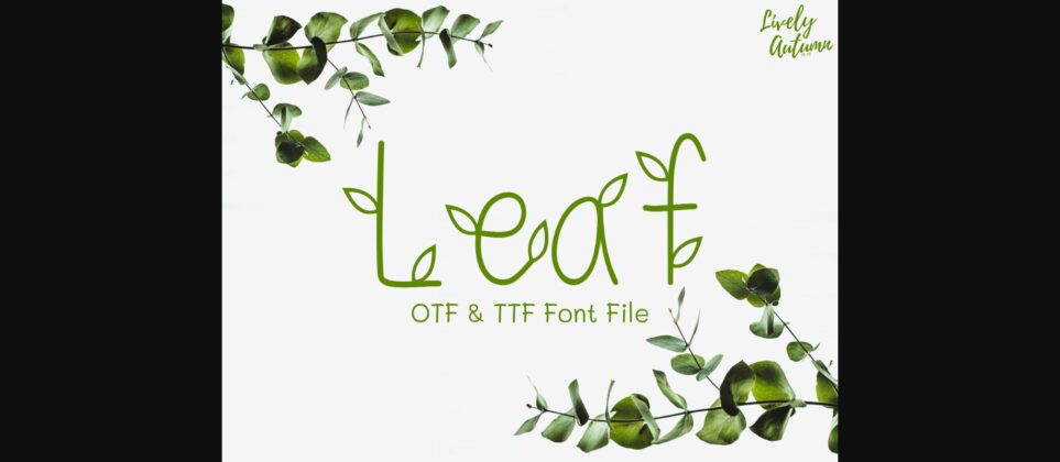 Leaf Font Poster 3