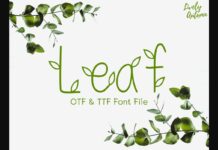 Leaf Font Poster 1