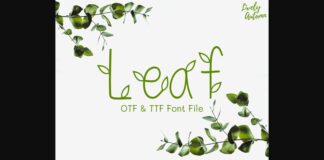 Leaf Font Poster 1