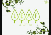 Leaf Font Poster 1