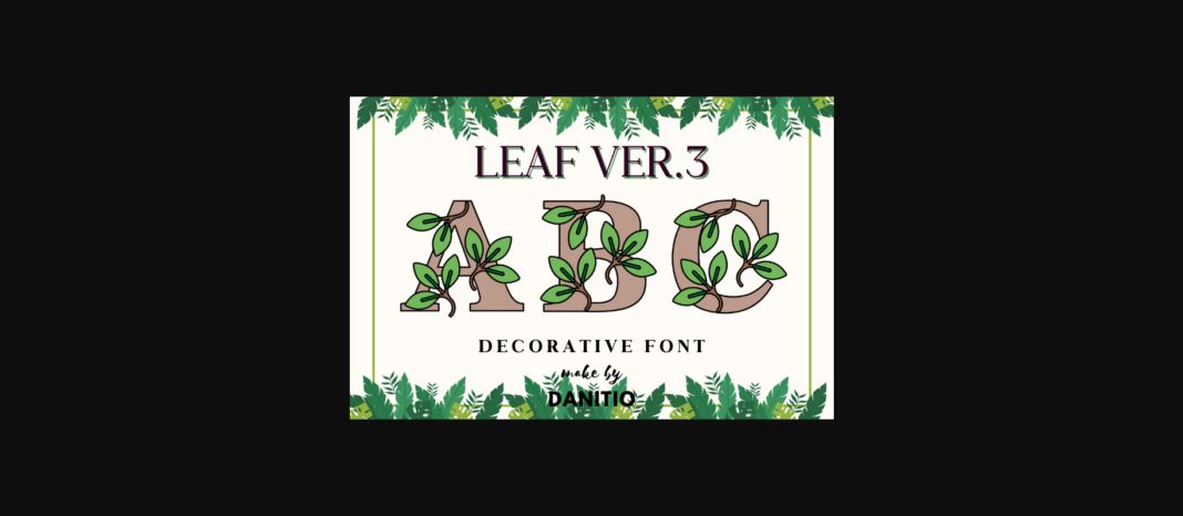 Leaf Ver.3 Font Poster 3