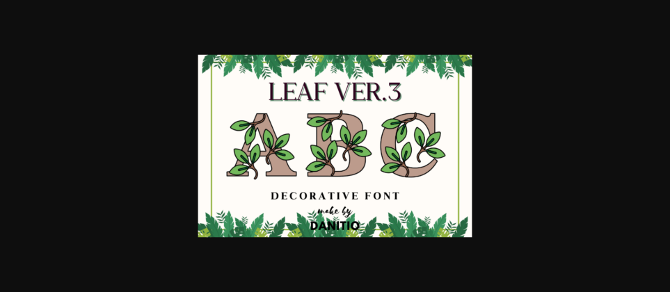 Leaf Ver.3 Font Poster 3