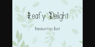 Leafy Delight Font Poster 1