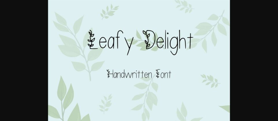 Leafy Delight Font Poster 1