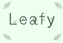 Leafy Font Poster 1