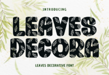 Leaves Decora Font Poster 1