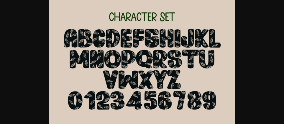 Leaves Decora Font Poster 8