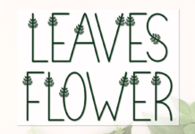 Leaves Flower Font Poster 1