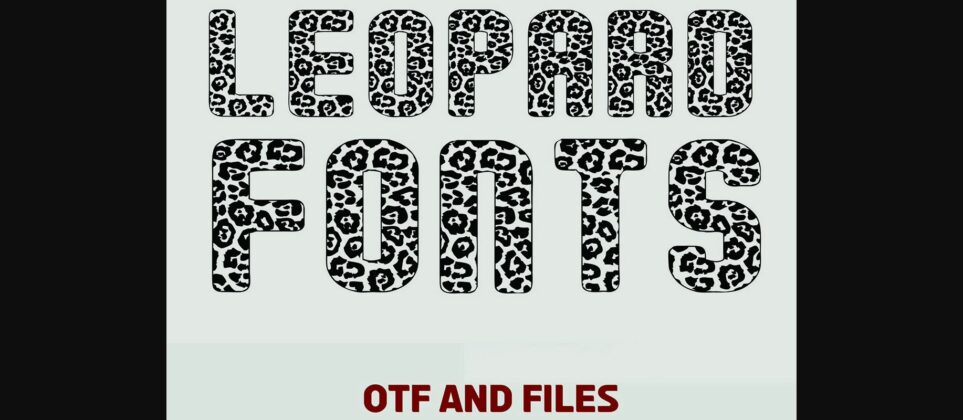 Leopard Font Poster 3