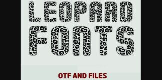 Leopard Font Poster 1