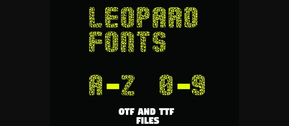 Leopard Font Poster 4