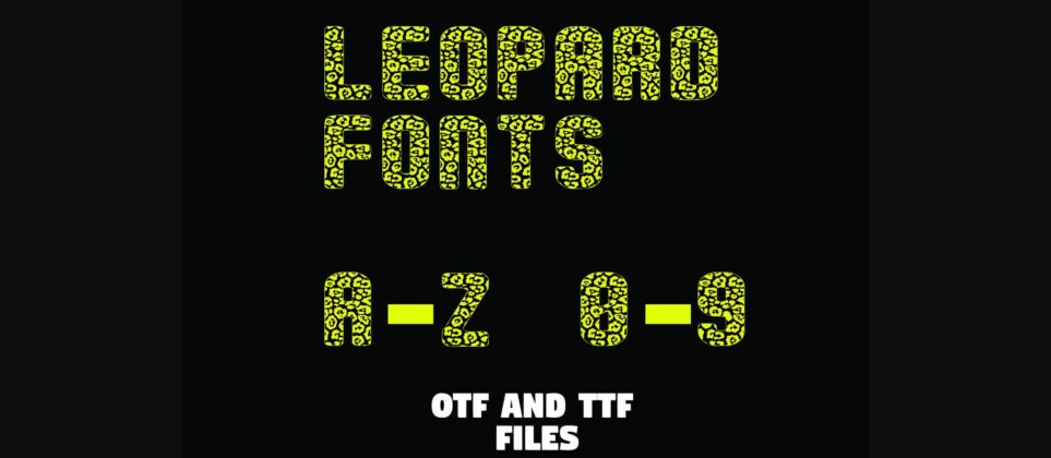 Leopard Font Poster 2