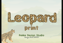 Leopard Print Font Poster 1