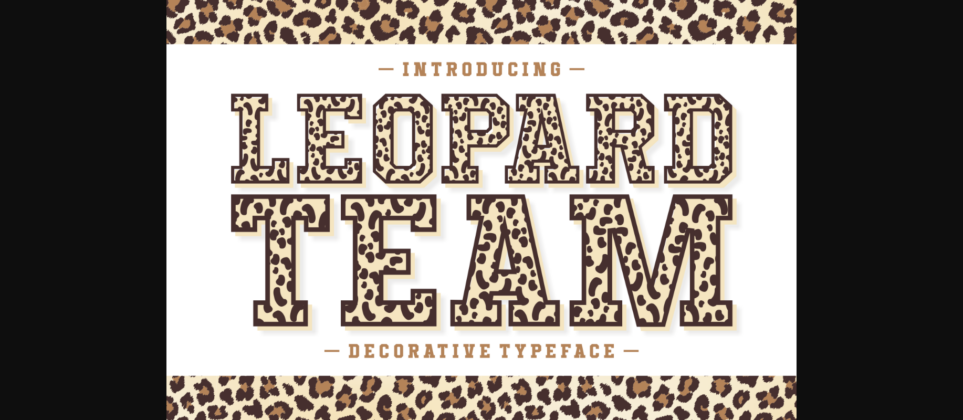 Leopard Team Font Poster 3