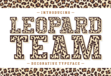 Leopard Team Font Poster 1