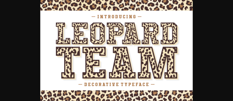 Leopard Team Font Poster 1