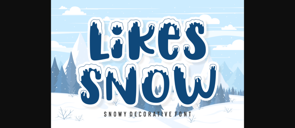 Likes Snow Font Poster 3