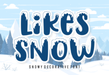 Likes Snow Font Poster 1