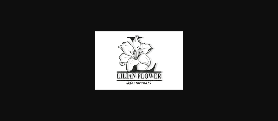 Lilian Flower Monogram Font Poster 3