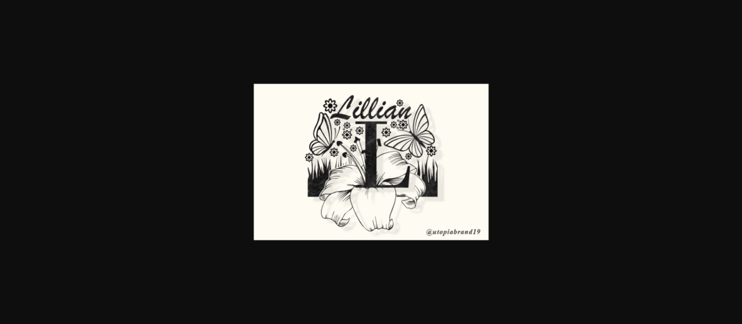 Lillian Monogram Font Poster 3