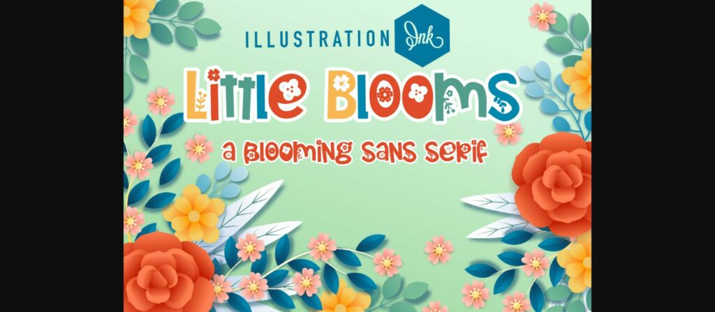 Little Blooms Font Poster 3
