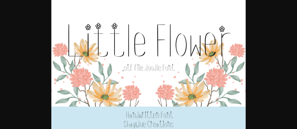 Little Flower Font Poster 3