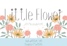 Little Flower Font Poster 1