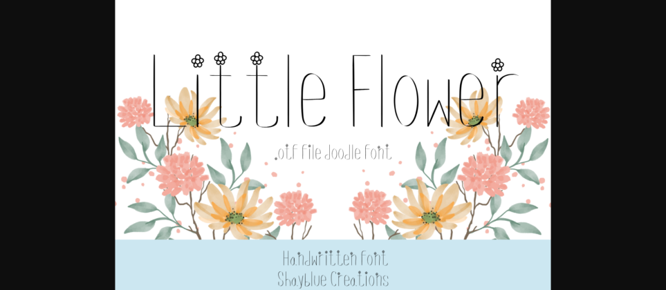 Little Flower Font Poster 1