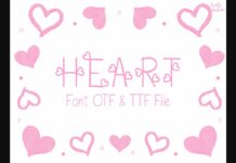 Little Heart Font Poster 1