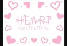 Little Heart Font Little Heart Font Poster 1