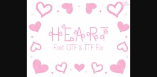 Little Heart Font Poster 1