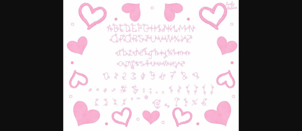 Little Heart Font Poster 2