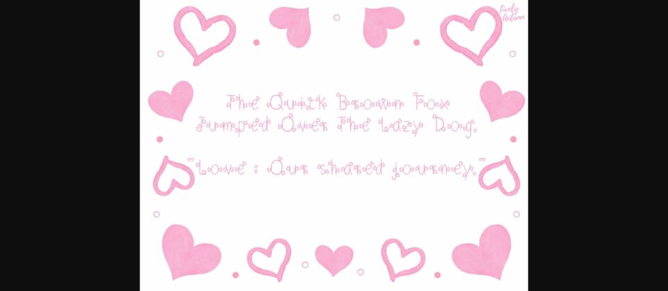 Little Heart Font Poster 5