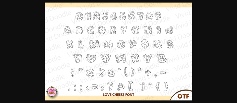 Love Cheese Font Poster 4