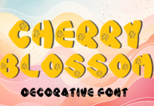 Love Cherry Blossom Font Poster 1