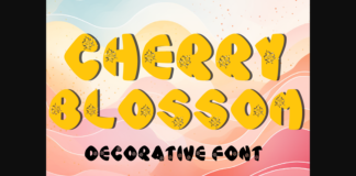 Love Cherry Blossom Font Poster 1