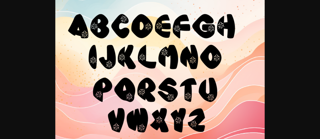 Love Cherry Blossom Font Poster 4