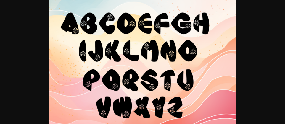 Love Cherry Blossom Font Poster 4