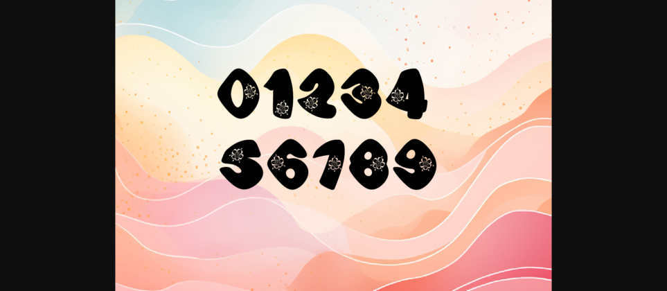 Love Cherry Blossom Font Poster 5